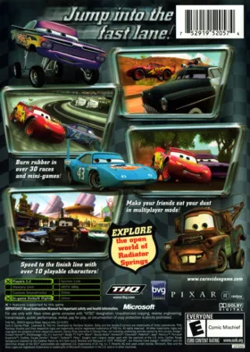 Cars (USA) box cover back